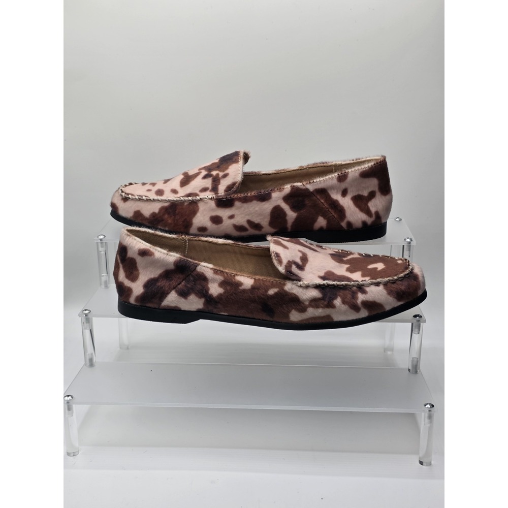 Dolce Vita Maxon Leopard Print Faux Fur Women's Loafers Size 8.5